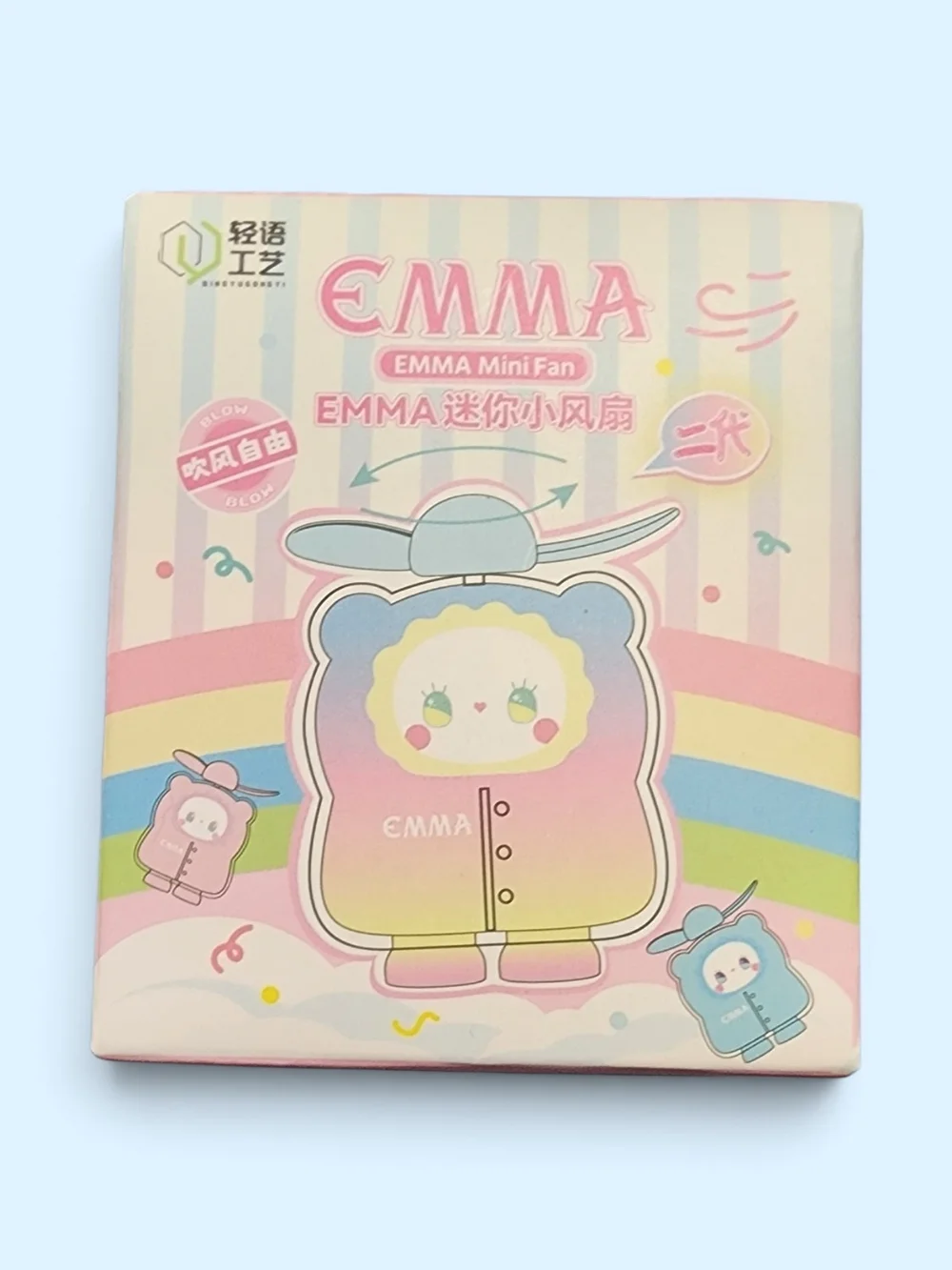 Emma By MJ Studio Mini Fan Kids Accessory - Pastel Rainbow